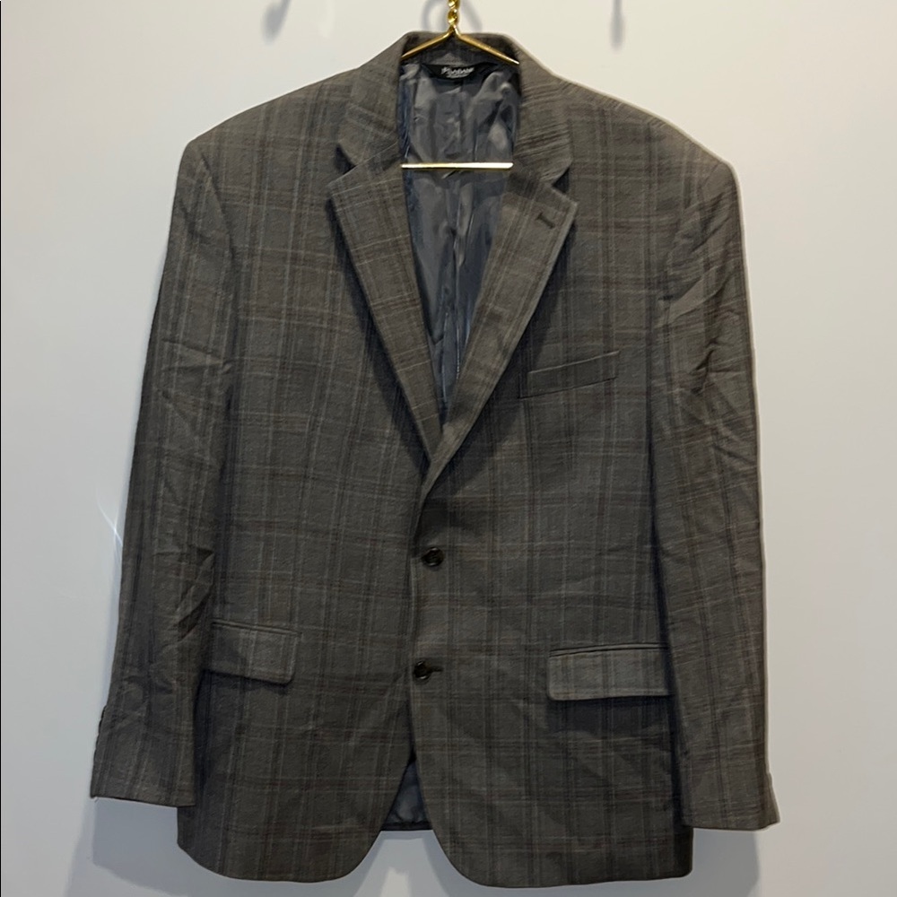 Jos A Banks Gray Plaid Men's Blazer
